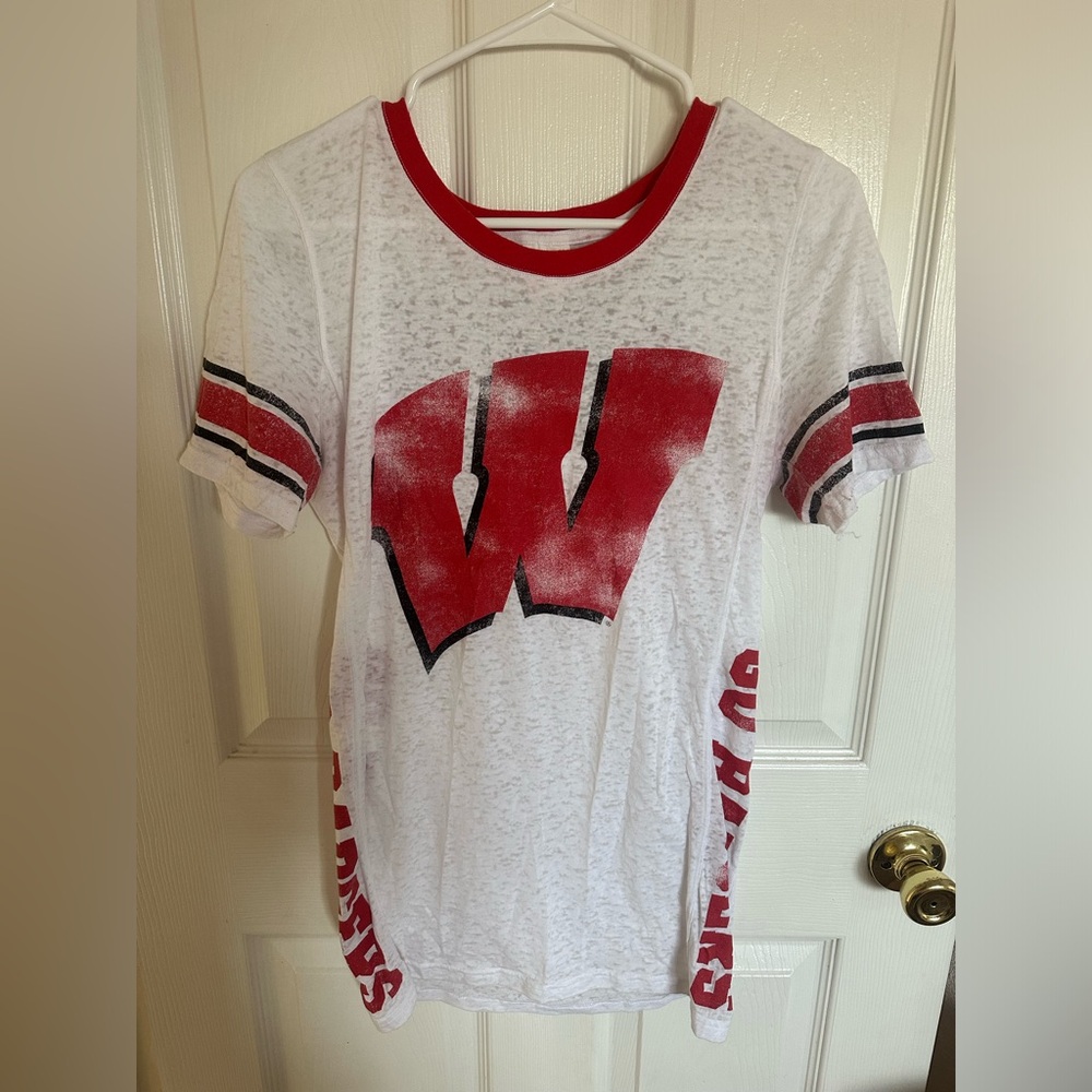 university of Wisconsin Badgers Pink by Victoria Secret t-shirt